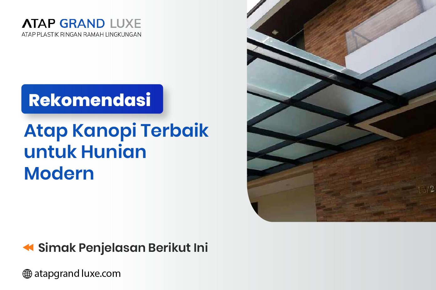 Rekomendasi Atap Kanopi Terbaik untuk Hunian Modern