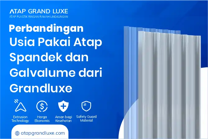 Perbandingan Usia Pakai atap Spandek dan Galvalum dari Grand Luxe