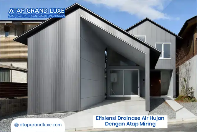 Efisiensi Drainase Air Hujan dengan Desain Atap Miring