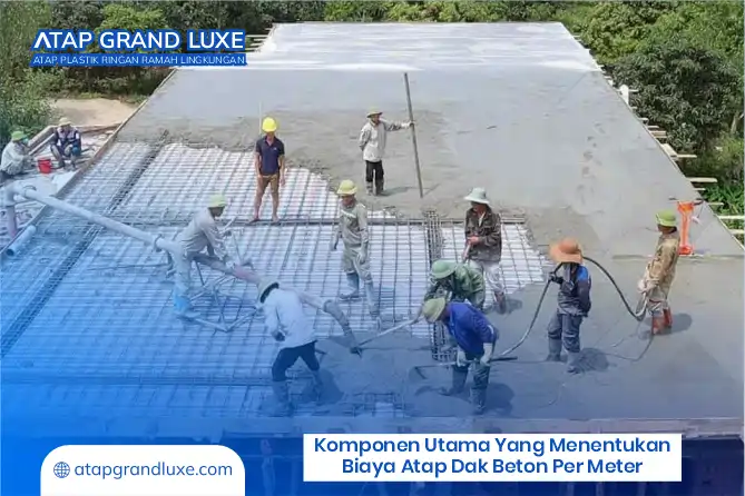 Komponen Utama yang Menentukan Biaya Atap Dak Beton per Meter