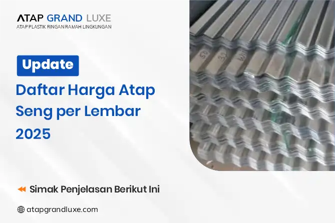 Update Daftar Harga Atap Seng per Lembar 2025