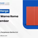 Cek Harga Atap Warna Roma per Lembar