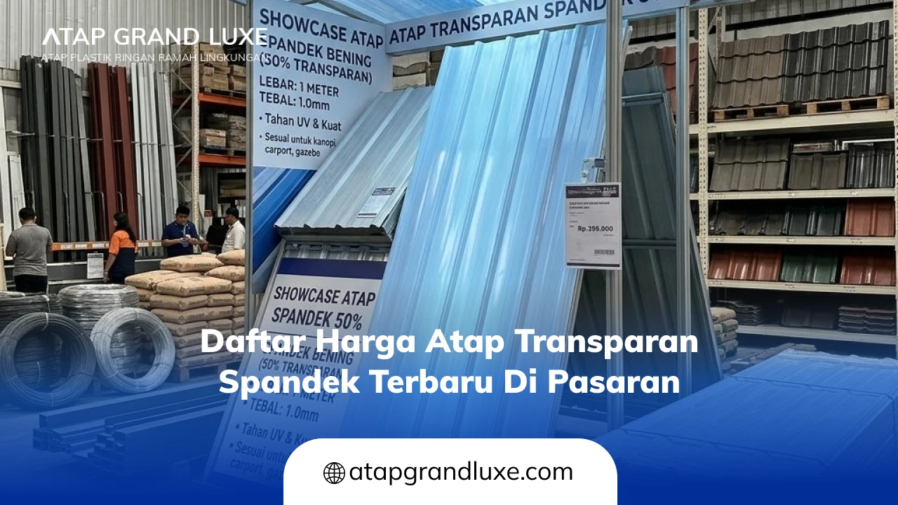 Daftar Harga Atap Transparan Spandek Terbaru di Pasaran