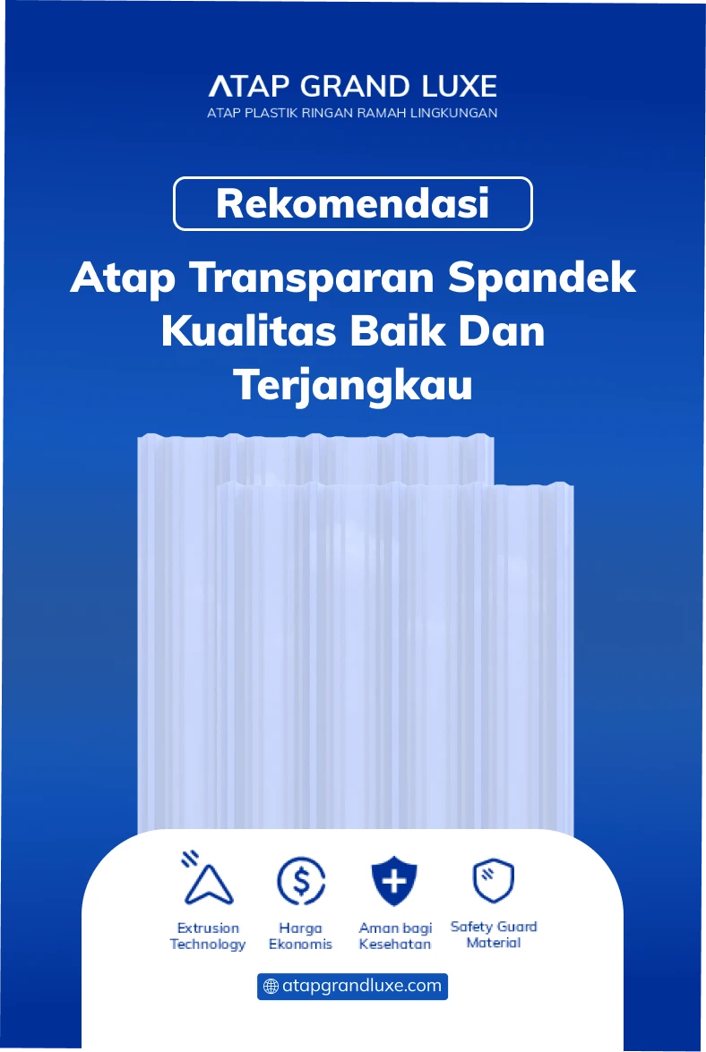 Rekomendasi Atap Transparan Spandek Kualitas Baik dan Terjangkau