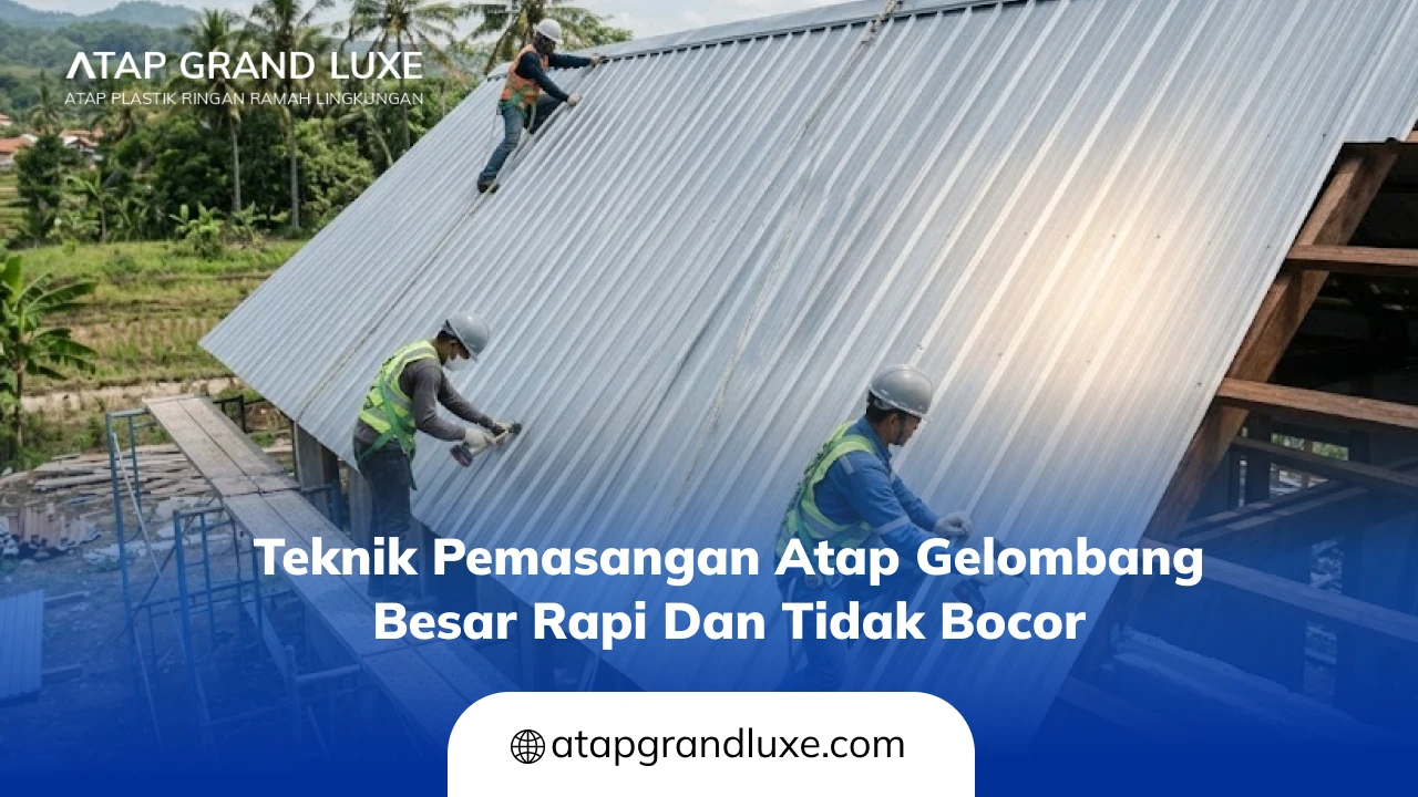 Teknik Pemasangan Atap Gelombang Besar Rapi dan Tidak Bocor